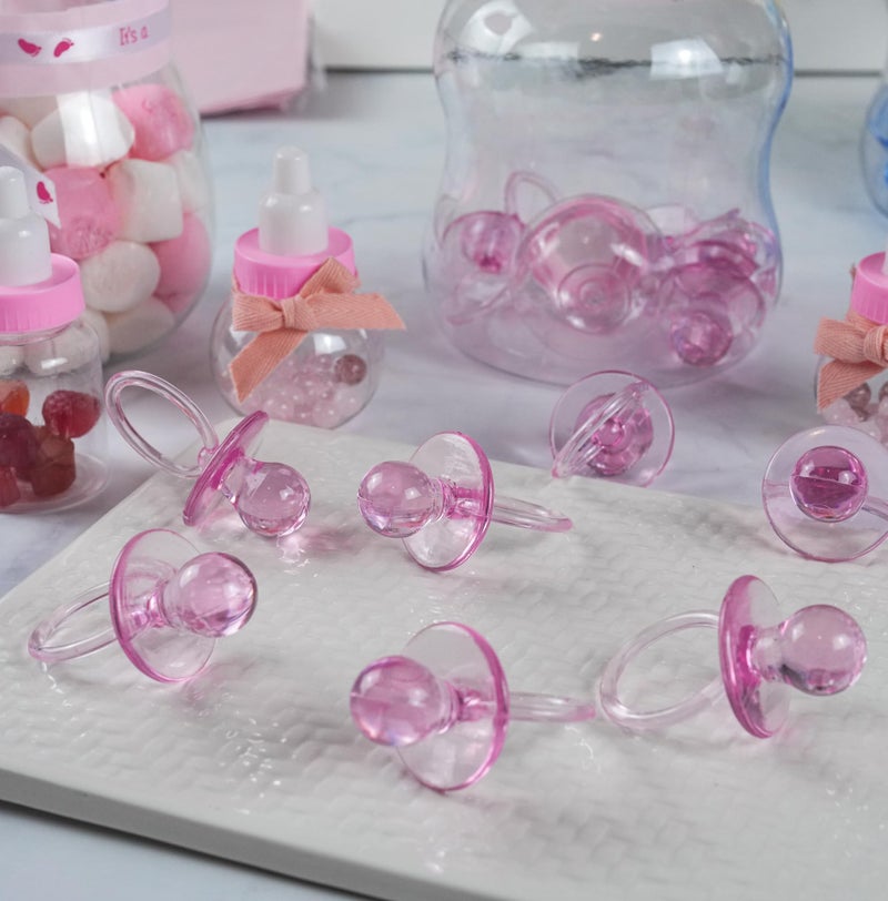 EVER SHINE Baby Pacifier 2.5" Baby Shower Favors Decoration (Pink, 36 Count) - Image 5